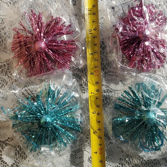 Colorful Sparkly Ornaments Set of 6. New. Home Interiors. Holiday - Picture 10 of 10